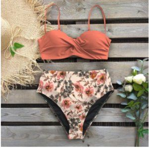 2020 Sexy Leaf Print Bikini Female Swimsuit Women Swimwear